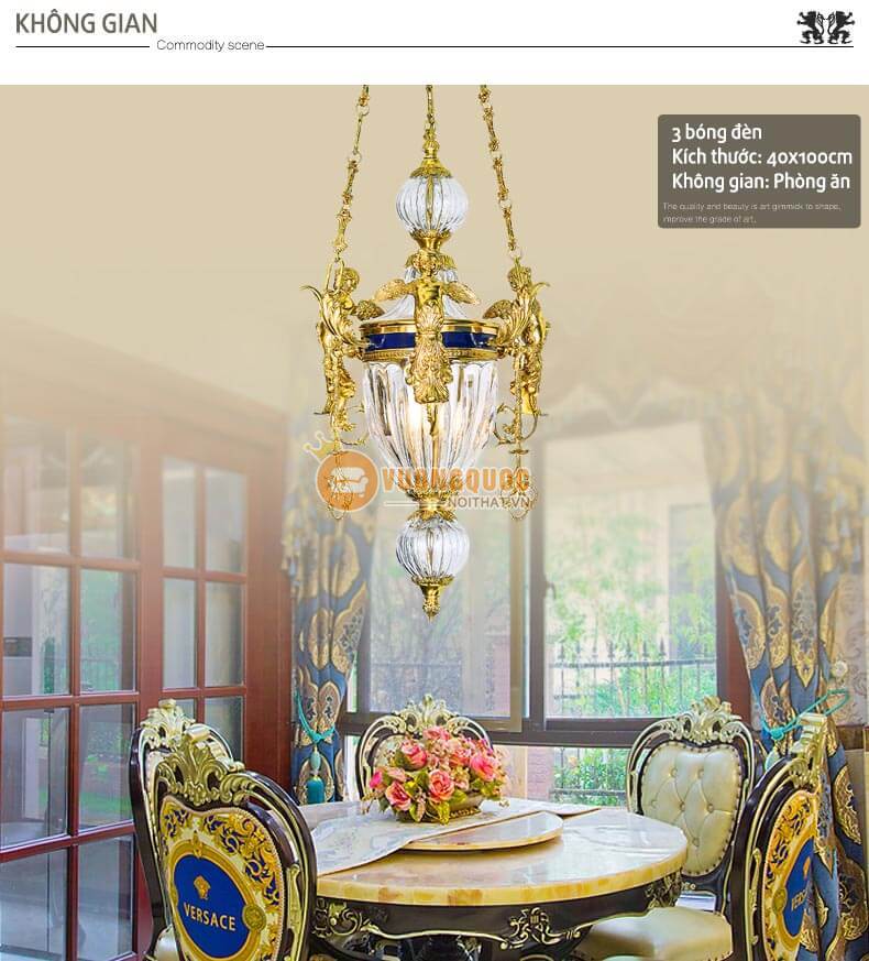 Đèn chùm đồng nhập khẩu đẹp abr149-2